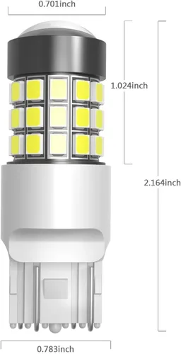 Miniatura 8 de Alla Lighting Recién actualizado T20 7440 7443 LED Focos de respaldo, reversa, señal, luz de freno o DRL, 6000K blanco Xenón, súper brillantes