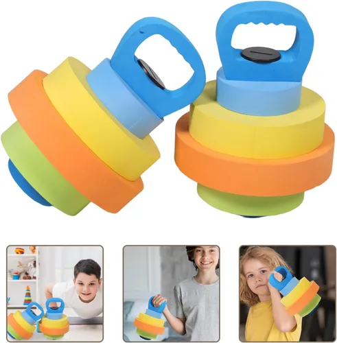Miniatura 9 de Toddmomy 1 par de mancuernas ajustables de Eva flotante para natación, playa, vacaciones, fiestas en la piscina, diseño atractivo para entrenamiento