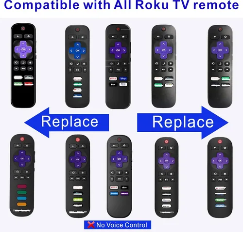 Miniatura 4 de Repuesto para control remoto Roku TV, (paquete de 2), con botón Netflix, Disney, YouTube y Apple TV, 1 año de garantía