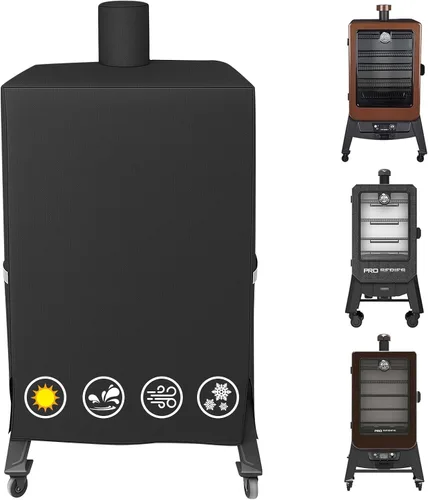 Miniatura 27 de Cubierta de parrilla Utheer para ahumador vertical de gas Pit Boss 3-Serie, cubierta impermeable anti-UV de 600D de longitud completa y resistente