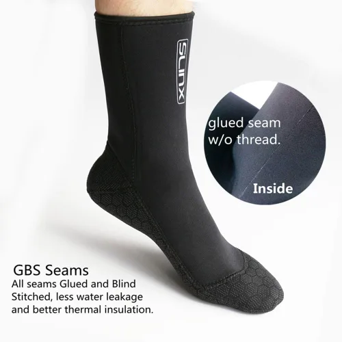 Miniatura 3 de Skyone Calcetines de neopreno con aleta de agua para buceo, 0.118 pulgadas para mujeres y hombres, calcetines térmicos de playa antideslizantes