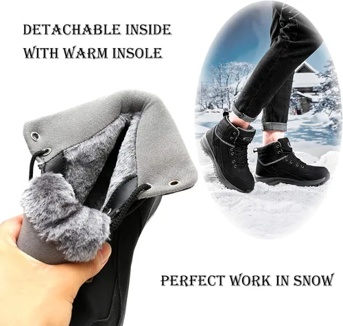 Miniatura 3 de UPSOLO Mens Waterproof Winter Boots