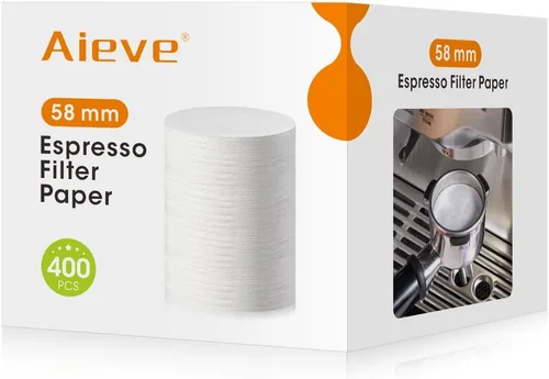 Miniatura 9 de Aieve Filtro de papel para espresso compatible con cafetera Breville Barista, 54 mm Filtro de papel para portafiltro Filtro de disco para espresso