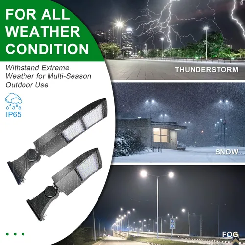 Miniatura 2 de OSTEK LED Parking Lot Lights 100W LED Shoebox Street Pole Lighting, Waterproof 14000LM Outdoor Commercial Area Road Lighting 5000K 100-277V UL