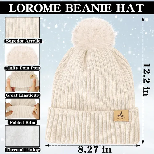 Miniatura 3 de Conjunto de guantes para pantalla táctil y gorro para exteriores