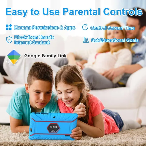 Miniatura 5 de Contixo Paquete de tabletas para niños de 7 pulgadas, con auriculares, bolsa y tableta para niños, 32 GB, Android 11, controles parentales, cámara
