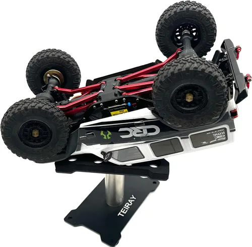 Miniatura 6 de Soporte de trabajo para automóvil a control remoto, estación de trabajo de reparación de aluminio de 360 grados de altura de rotación para 1/16 1/18