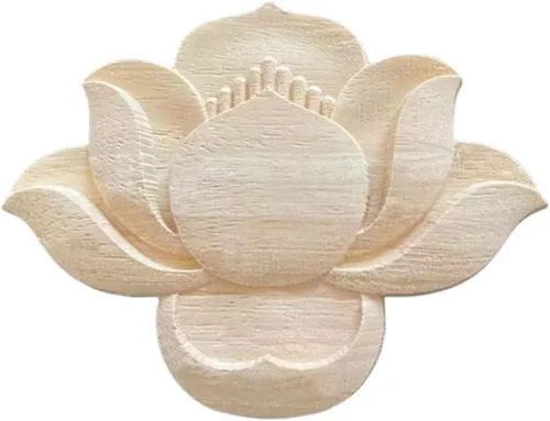 Miniatura 13 de 2 calcomanías de talla de madera sin pintar, apliques de madera tallada para muebles de bricolaje, apliques para pared, cama, puerta, armario, 7