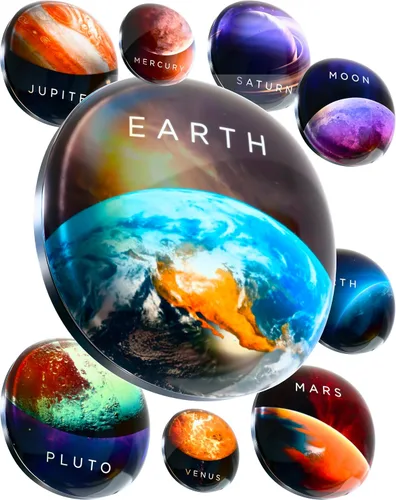 Miniatura 22 de Imanes de cristal súper lindos – Juego de multipack decorativo con agarre fuerte – Ideal para nevera, taquillas, fotos y notas Lindo dinosaurio