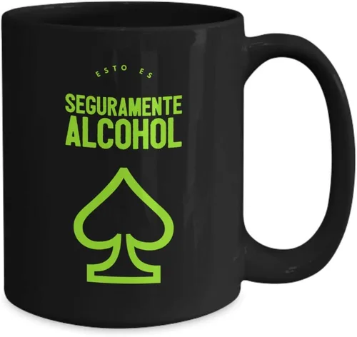 Miniatura 2 de Taza de Cafe Alcohol Vaso, tazas de café divertidas, tazas personalizadas, taza de café inspiradoras, taza con mensajes positivos.