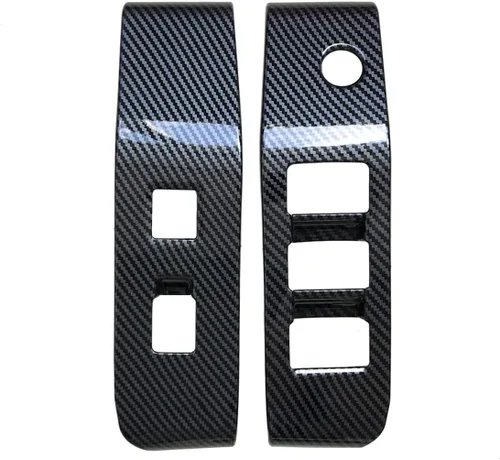 Miniatura 4 de ruihe 4 piezas de fibra de carbono de color de ventana de puerta de automóvil panel de control ajuste para Toyota Highlander 2020 2021 2022 2023