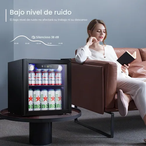 Miniatura 6 de Antarctic Star Mini Nevera Refrigeradora - 12 Botellas 48 Latas Refrigerador de Bebidas Puerta de Vidrio para Bebidas o Cerveza Vino - Pequeño