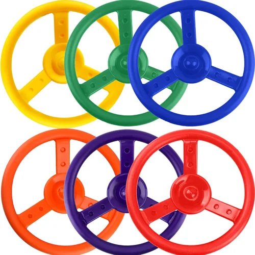 Miniatura 9 de Juego de 6 volantes de plástico para parque infantil, juego de volante, juguetes para niños, casa de juegos, accesorios para casa de árbol