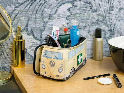 Miniatura 6 de BRISA VW Collection – Volkswagen Bolsa universal de neopreno para maquillaje, cosméticos, artículos de tocador para farmacia de viaje, con diseño