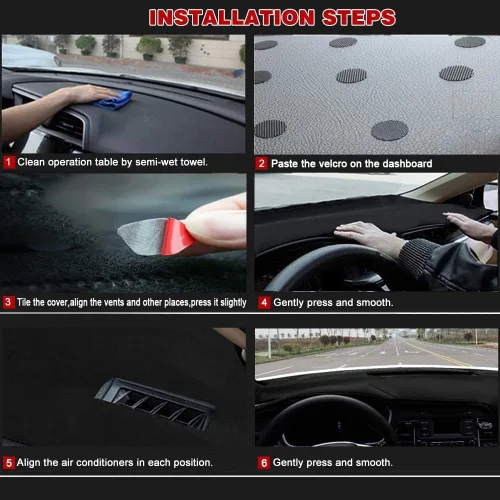 Miniatura 6 de Alfombrilla para salpicadero compatible con Chevy Tahoe Avalanche Suburban GMC Yukon 2007-2014/2007-2013 Silverado LTZ GMC Sierra SLT, cubierta