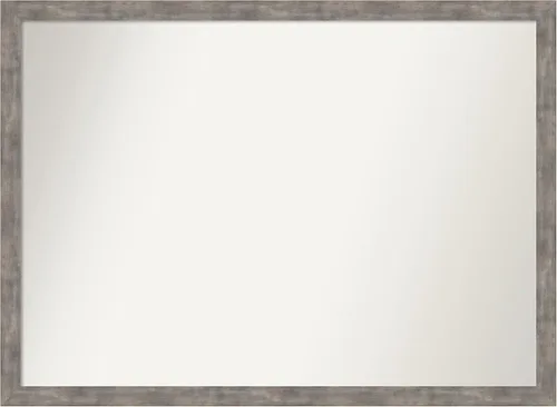 Miniatura 230 de Amanti Art Silver Bathroom Mirror for Over Sink, 24x49 Custom Made Marred Pewter Rectangle Vanity Mirror, Oversize Casual Wood Frame, Hangs Estaño