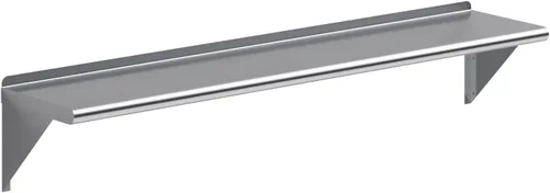 Miniatura 12 de AmGood Estante de pared de acero inoxidable de 60 pulgadas de largo x 14 pulgadas de profundidad Certificado NSF Estantería de metal