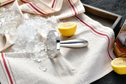 Miniatura 8 de Ablandador de Carne - Herramienta Redonda de Aplanado de Pollo de Acero Inoxidable Fundido - Funciona Genial Como Prensa para Hamburguesas - Apta