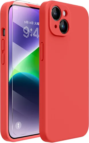 Miniatura 32 de Miracase Funda diseñada para iPhone 13, con protector de pantalla de vidrio templado, forro de microfibra suave antiarañazos, funda de goma