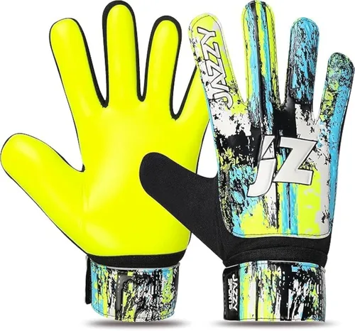 Miniatura 14 de Guantes de portero de fútbol para niños y jóvenes, guantes de portero antideslizantes con palma de látex de 4 mm y fuerte agarre, protección doble