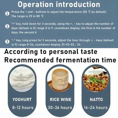 Miniatura 4 de Fabricante comercial de yogur, máquina automática de fermentación de yogur, fermentador eléctrico para vinagre de frutas, yogur, natto, vino