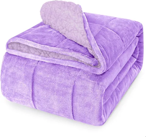 Miniatura 75 de yescool - Manta con peso, 7 libras, fresca, transpirable, con cuentas de cristal prémium, lavable a máquina, para dormir, 60-90 libras, 41 x 60 Gris