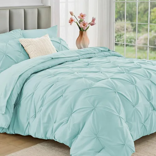 Miniatura 16 de JOLLYVOGUE Juego de edredón tamaño individual de 5 piezas – Juego de ropa de cama tamaño individual en una bolsa para todas las estaciones