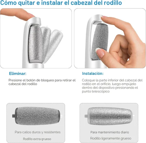 Miniatura 4 de LINKEVAP - Removedor de callos eléctrico para pies, kit profesional de pedicura, limpiador de pies para piel seca, muerta, agrietada y dura, kit