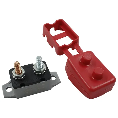 Miniatura 5 de Bonsicoky Disyuntor de reinicio automático de 15 A 12 V con tapa y perno, interruptor de parada corta para automóvil, barco, RV