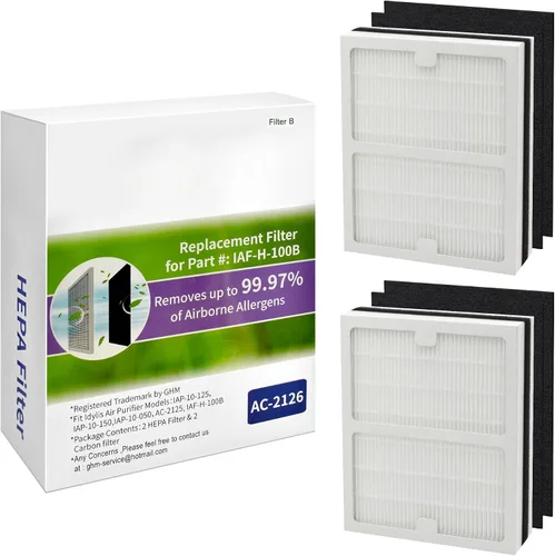 Miniatura 4 de Filtros de repuesto Idylis AC-2125/AC-2126 compatibles con purificador de aire Idylis AC-2125, AC-2126, iap-10-125, iapc-40-140, iap-10-150
