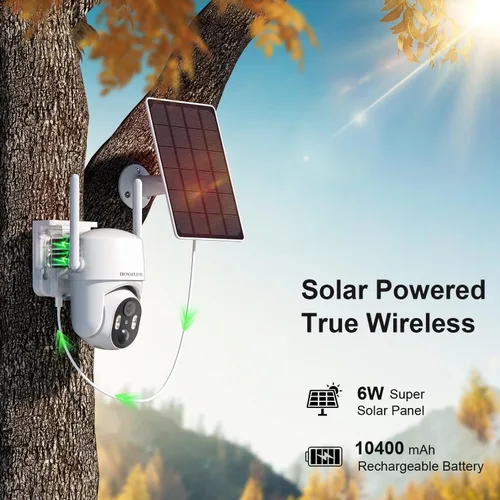 Miniatura 3 de No hay cámara de seguridad WIFI, no necesita Internet, cámara de seguridad celular 4G LTE inalámbrica para exteriores, cámara solar para seguridad