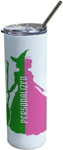 Miniatura 29 de Come On Babe Let's Go Party – Personalizar con nombre – Vaso de viaje de acero inoxidable blanco de 20 onzas con popote – Aislamiento al vacío