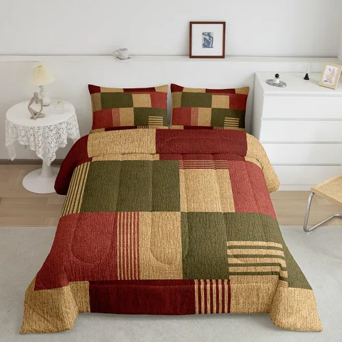 Miniatura 32 de jejeloiu Juego de edredón con patrón de corona, edredón estampado King y Queen para niños y adolescentes, juego de ropa de cama moderno de arte