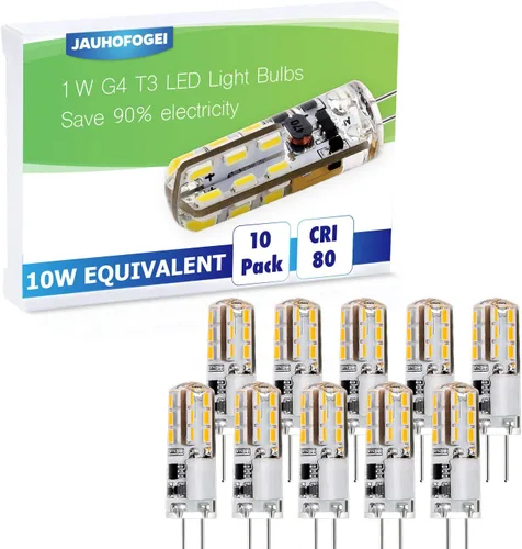 Miniatura 6 de Bombilla LED G4 de 12 V CA/CC con base bi-pin para paisaje, bombilla halógena de repuesto de 10 W, bombilla halógena JC G4 de 1 vatio, 12 voltios