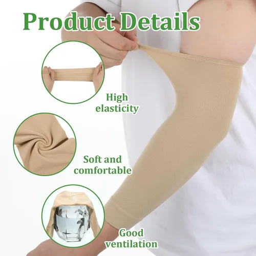 Miniatura 3 de 2 pares de mangas protectoras de compresión para el antebrazo para mujer, manga protectora de compresión para el antebrazo para mujeres y hombres
