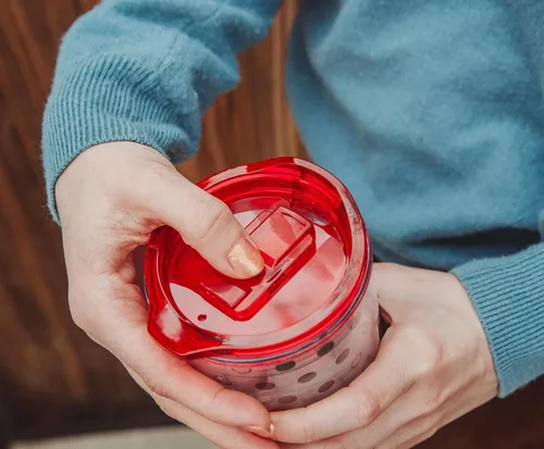Miniatura 5 de Disney Minnie Mouse - Vaso de viaje acrílico con tapa de cierre deslizante Taza fría alta de carnaval para bebidas, jugo, limonada Esenciales