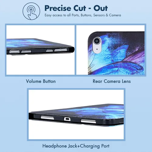 Miniatura 3 de Dteck Funda delgada para Apple iPad mini de 8.3 pulgadas (A17 Pro), Mini (6ª generación) de 8.3 pulgadas con función de encendido automático
