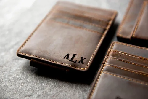 Miniatura 4 de Personalized Leather Magnetic Money Clip The Sanibel by Left Coast Original