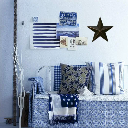 Miniatura 6 de Decoración de pared de metal de granero con estrellas patrióticas en 3D, decoración americana del 4 de julio (negro)