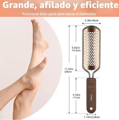 Miniatura 5 de Lima para Pies Raspador de Pies Pedicura - Removedor de Callos para Pies Easkep Rallador Profesional Raspa Raspador de Pies Removedor de Callos