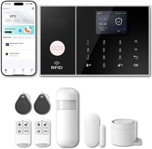 Miniatura 10 de Sistema de alarma de seguridad WiFi para el hogar PGST, kit de alarma de seguridad antirrobo inteligente inalámbrica para el hogar DIY de 24 piezas