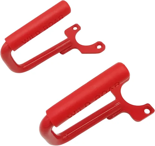 Miniatura 6 de Barras de Agarre Frontales de Acero para 1997-2006 Jeep Wrangler TJ, 97-06 Jeep Wrangler TJ de 2 y 4 Puertas, Barra de Agarre Super Duty, Rojo