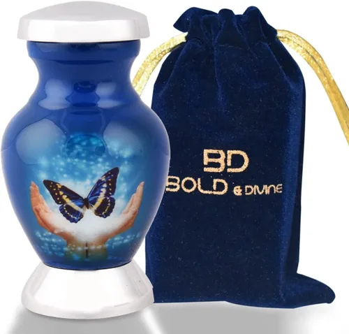 Miniatura 8 de BOLD & DIVINE Urnas de cremación con temática de mariposa Urnas decorativas para cenizas humanas de mujeres y hombres, urnas para cenizas, urnas