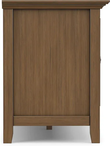 Miniatura 11 de SIMPLIHOME Amherst - Soporte de TV de transición de madera maciza de 72 pulgadas de ancho, estilo rústico marrón envejecido, para televisores