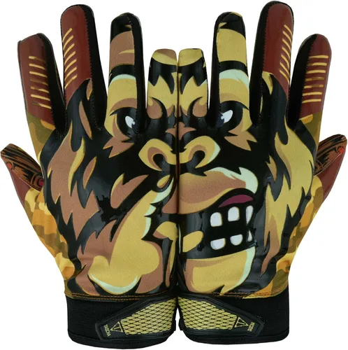 TAQCHA Guantes de fútbol – Agarre pegajoso, guantes receptores para adultos ajustados – Guantes de fútbol juvenil Pro Elite Super Sticky Performance