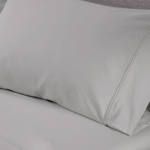 Miniatura 6 de Bedgear King Basic Bedding Essentials - Juego de sábanas ligeras, impermeables y transpirables, lavables, resistentes a las manchas, color gris claro