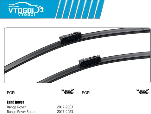 Miniatura 3 de VTOGOI Escobillas limpiaparabrisas con escobillas limpiaparabrisas traseras, juego para Land Rover Range Rover 2017-2023, escobillas