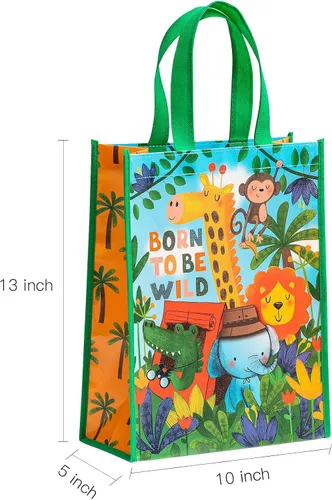 Miniatura 5 de Loveinside Bolsas de regalo medianas recicladas con asas, bolsa de regalo reutilizable para fiestas de cumpleaños para niños, bolsa de compras – 10
