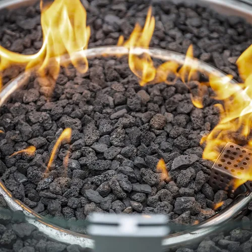 Miniatura 6 de Stanbroil Gránulos de roca de lava – Paisajismo decorativo para cuencos de fuego, hogueras, juegos de troncos de gas, chimeneas interiores