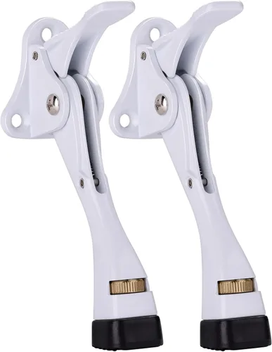 Miniatura 11 de Gotega - Tope de puerta, tope de puerta de patada con altura ajustable con un solo toque y punta de goma de 4 pulgadas, topes de puerta.. Níquel
